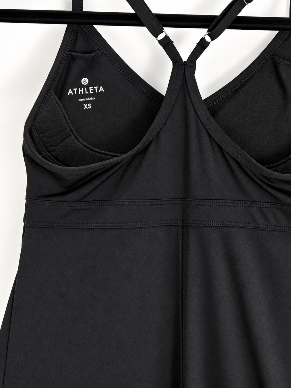 Athleta Black Athletic Dress Built-In Bra Strappy Back XS Activewear - Picture 4 of 5